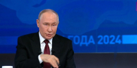 Прямая линия и большая пресс-конференция Владимира Путина © Скриншот видео с Rutube-канала «ИЗВЕСТИЯ» - Yuga.Ru