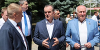 Губернатор Вениамин Кондратьев посетил центральный парк в Ейске - Кубанские Новости