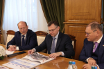 Встреча губернатора Ю.Б.Слюсаря с ректором ЮФУ И.К.Шевченко