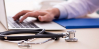 Young male doctor in telemedicine concept - Краевое профобъединение