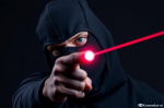 Мужчина с лазером